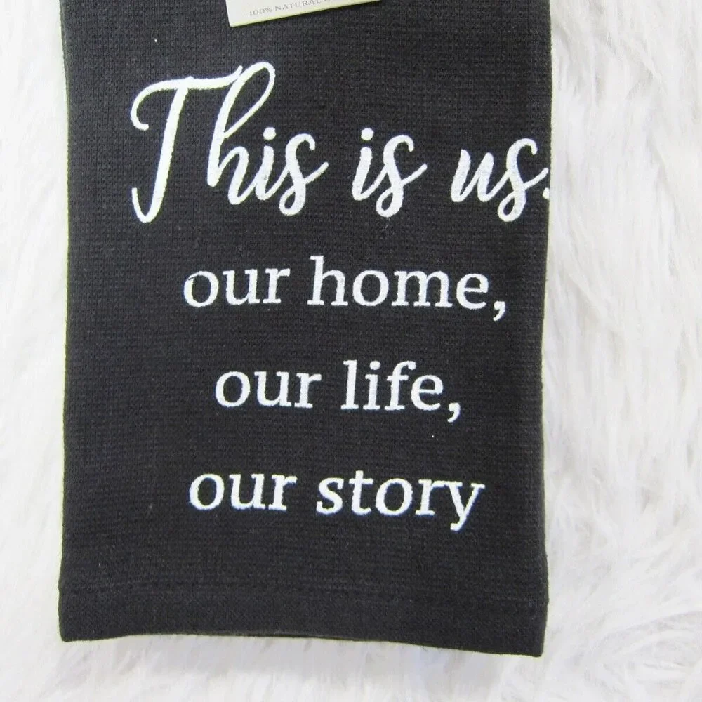 Stitch & Weft Terry Cloth Kitchen Towels Set of 2 Black This is us. 16